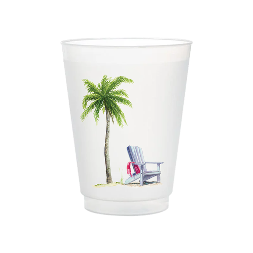 Palm Tree Frosted Cups | Set of 6