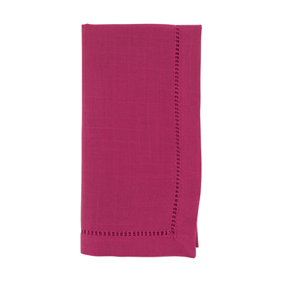 Poly Hemstitched Dinner Napkin: Pink / 20"
