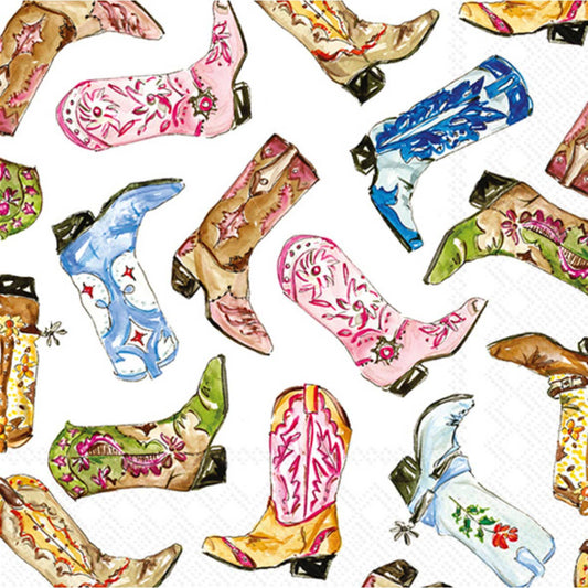 Paper Cocktail Napkins Boot Scooting