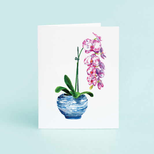Orchid Everyday Watercolor Greeting Card: SINGLE