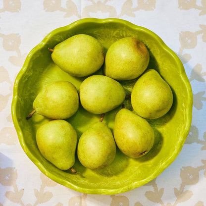 Green Scalloped Bowl