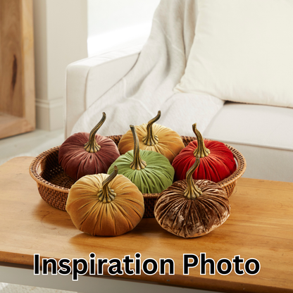 Pumpkin Large Velvet, Fall Mantel Decor, Halloween Table: Leopard