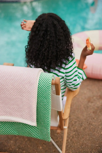 Harborview Herringbone Blush Blanket: Original