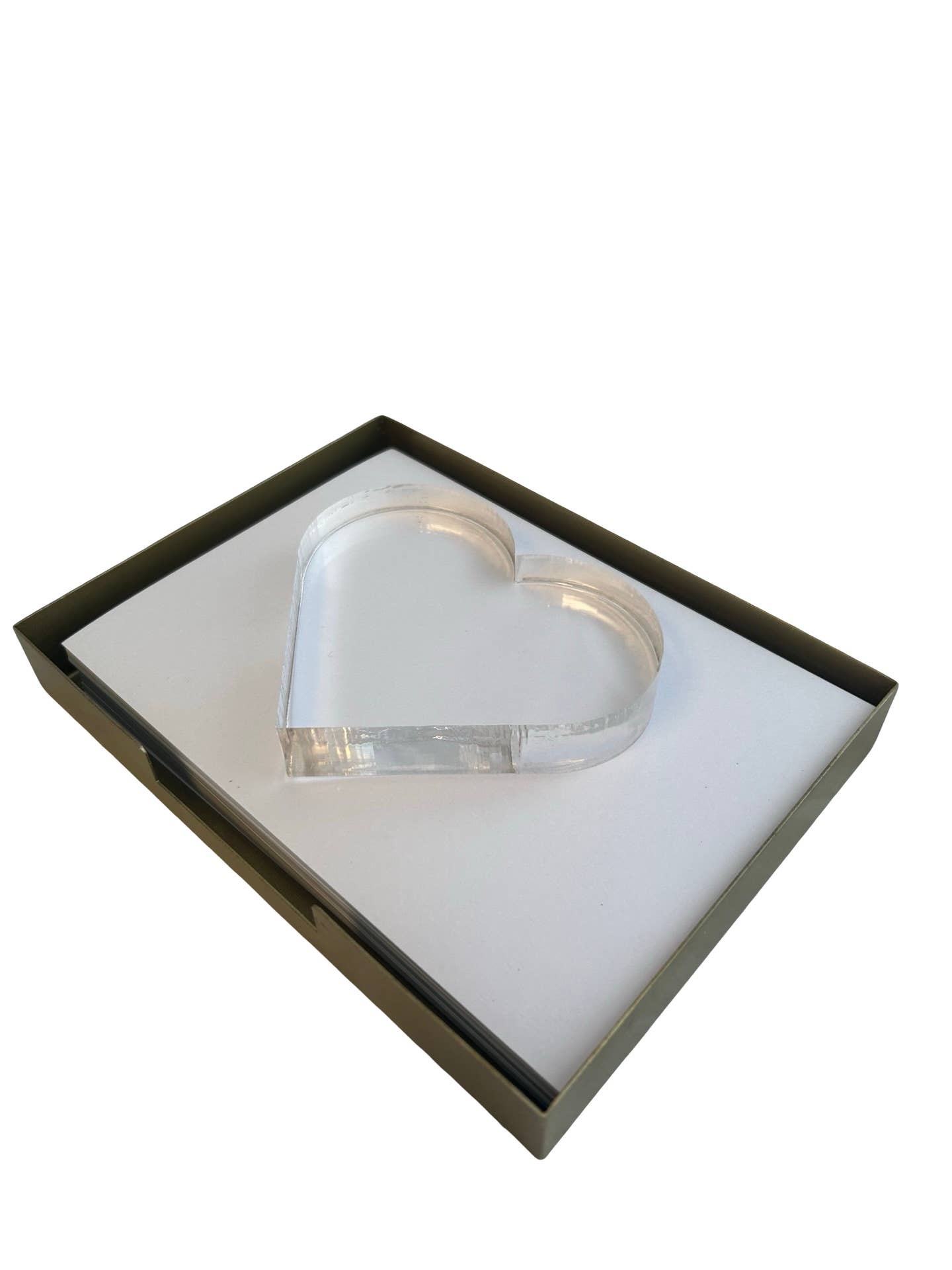 Clear Napkin Weight - Heart
