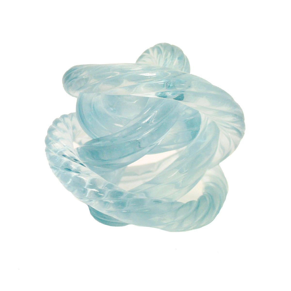 Blue Frosted Glass Knot