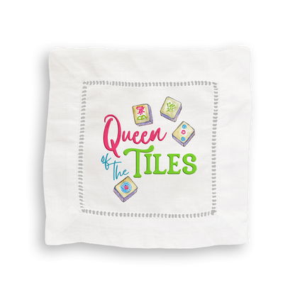 Mahjong Mixed Linen Cocktail Napkin Set