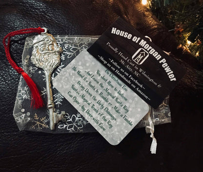 Magical Santa Key Ornament - Christmas Eve Gift for Child: Santa Key and Red Tassel
