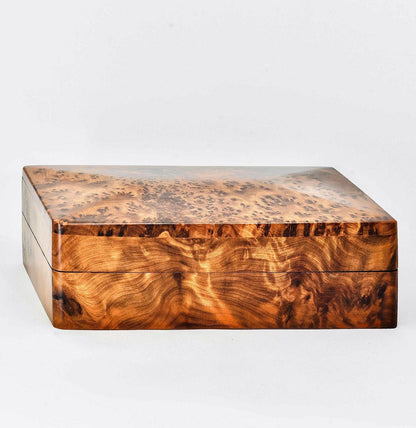Handcarved Wooden Box Gift Burlwood