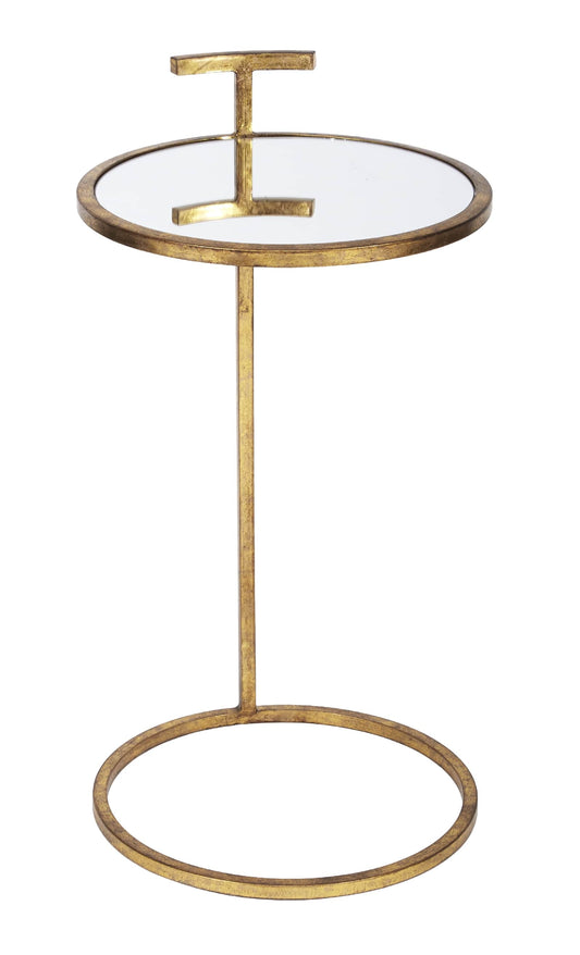 Round Antique Gold Martini Table
