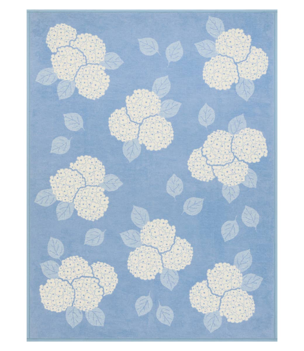 Hydrangeas Light Blue Blanket