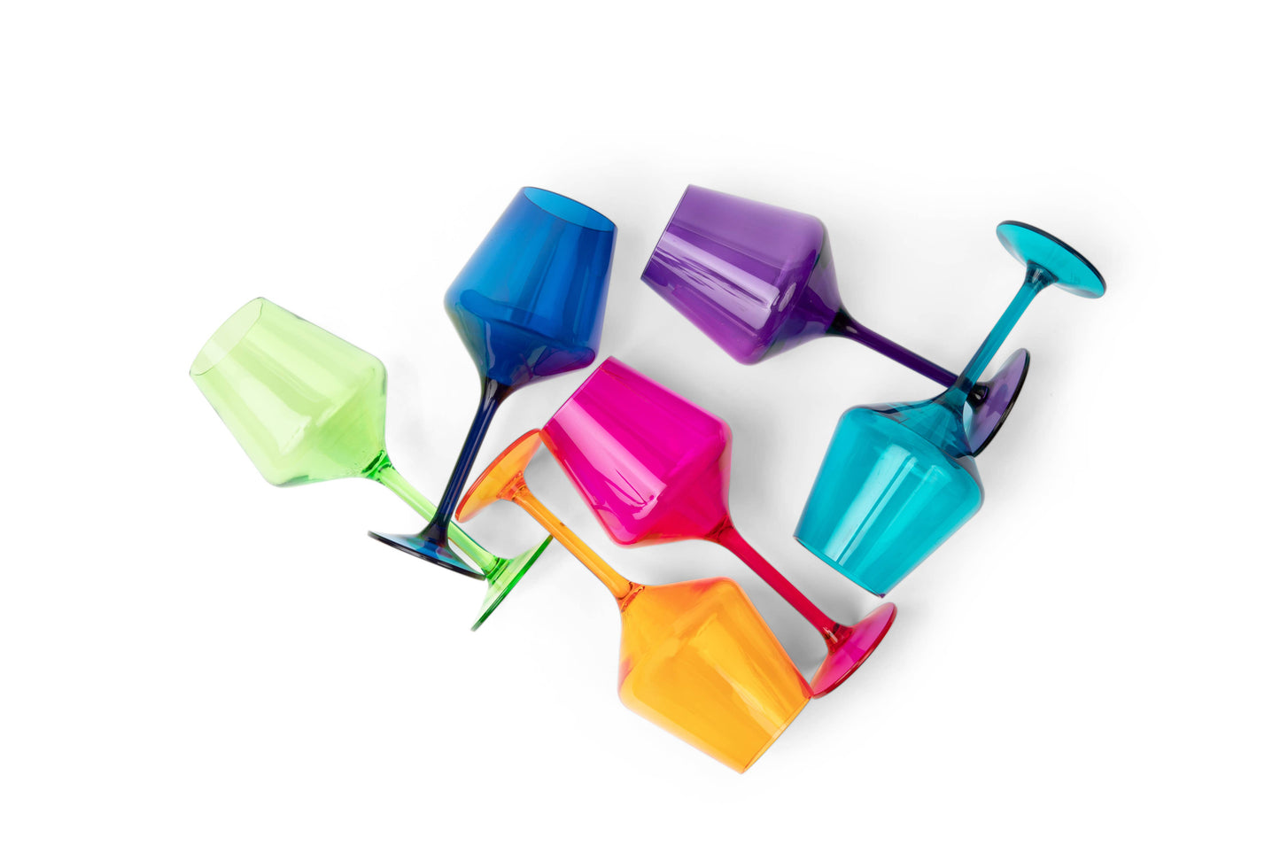 Acrylic Stemmed Wine Glasses-Jewel