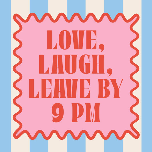 Funny Cocktail Napkins | Love Laugh Leave By 9