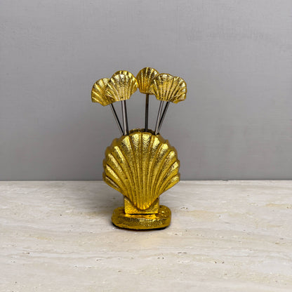 Gold Shell Picks Set of 6