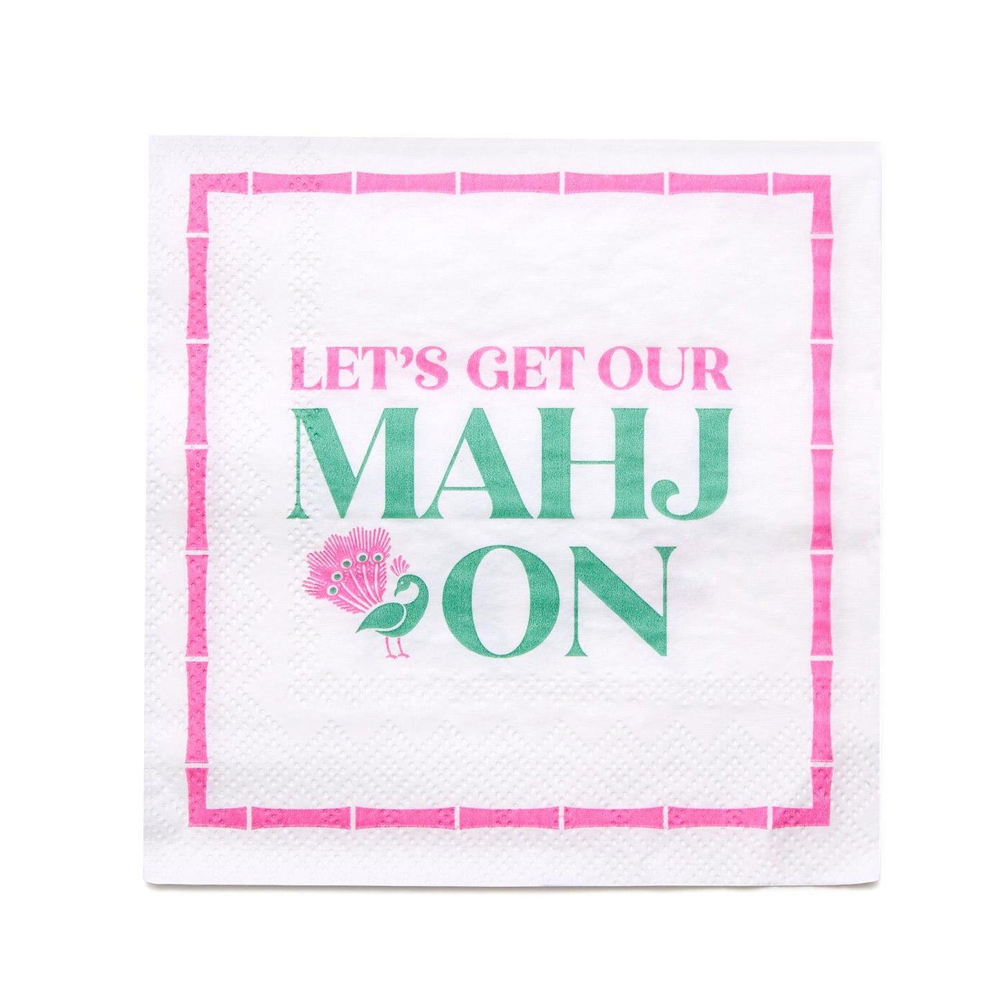 Let's Get our Mahj ON! Cocktail Napkin