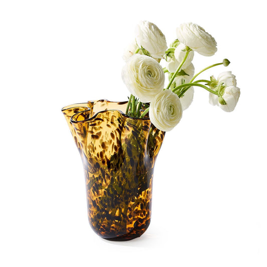Tortoise Print Flare Vase