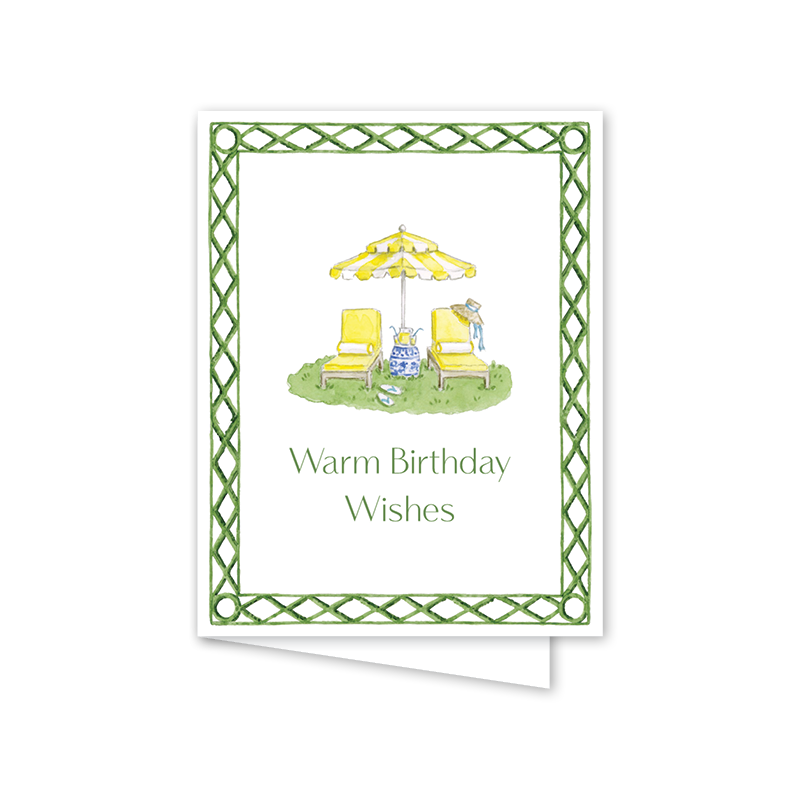 Poolside Cabana Birthday: Single Card