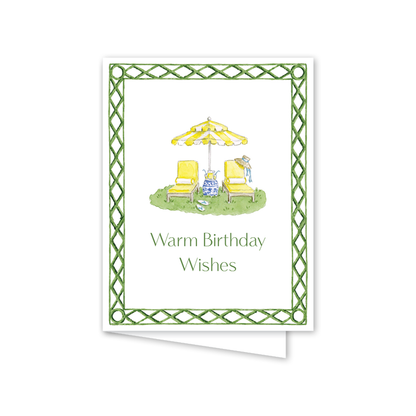 Poolside Cabana Birthday: Single Card