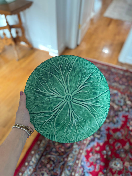 Grandmillennial China Plate Cutting Board: Cabbage