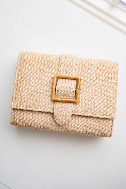 Janie Straw Clutch - WS: Natural