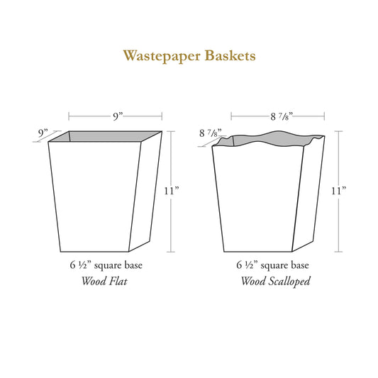 Chintz Green Laura Park Handmade Wastepaper Basket: Scalloped Top
