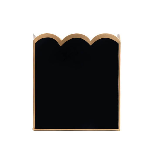 Gracie Scarlett Wastebasket: Black & Taupe