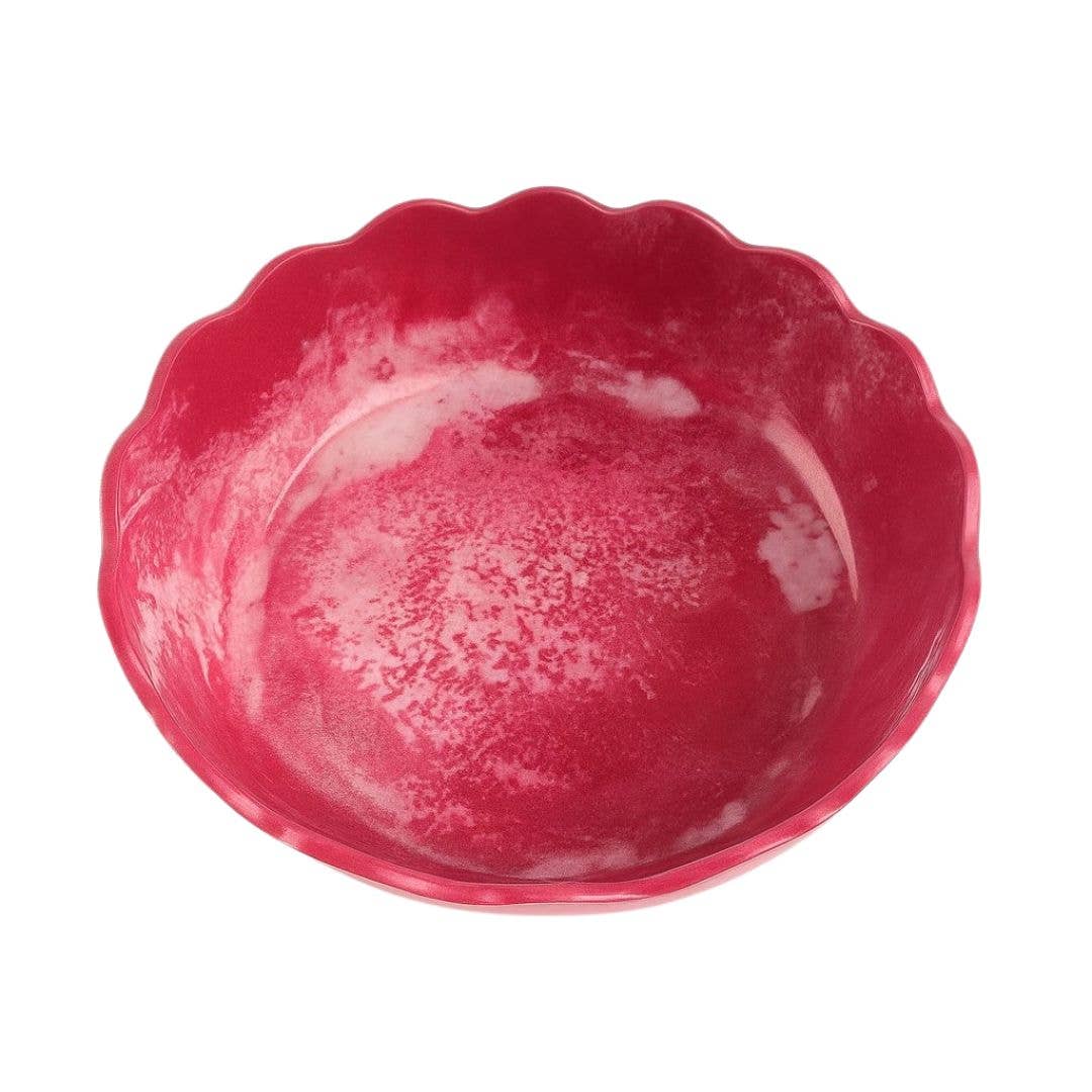 Pink Scalloped Bowl