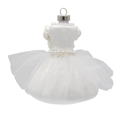 Holiday Glass Ornament – White Wedding Gown