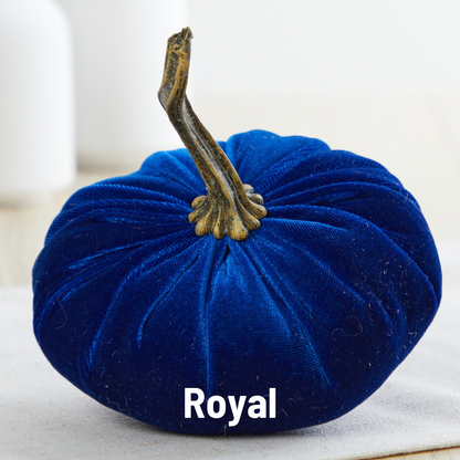Pumpkin Small Velvet, Valentine's mantel, Autumn table, Gift: Fern