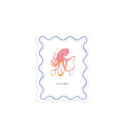 Monthly Milestone Cards: Floral Number