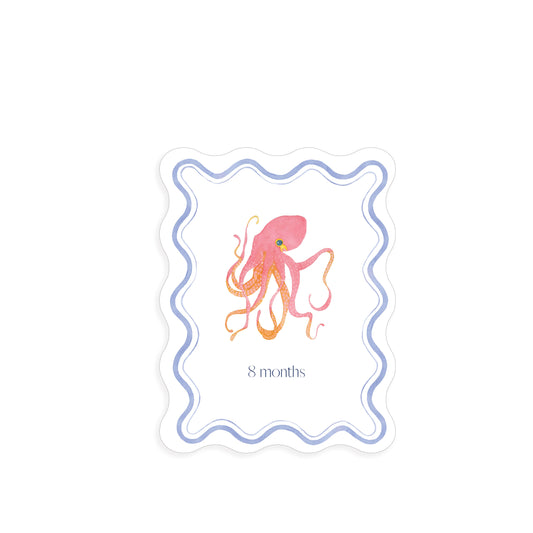 Monthly Milestone Cards: Floral Number