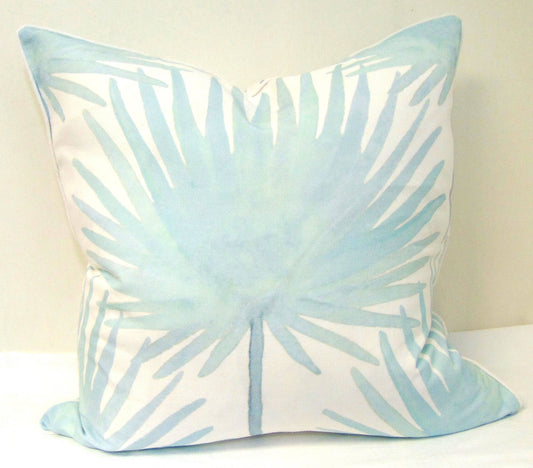 Palm Frond Pillow Cover With Welt- sold as a pair