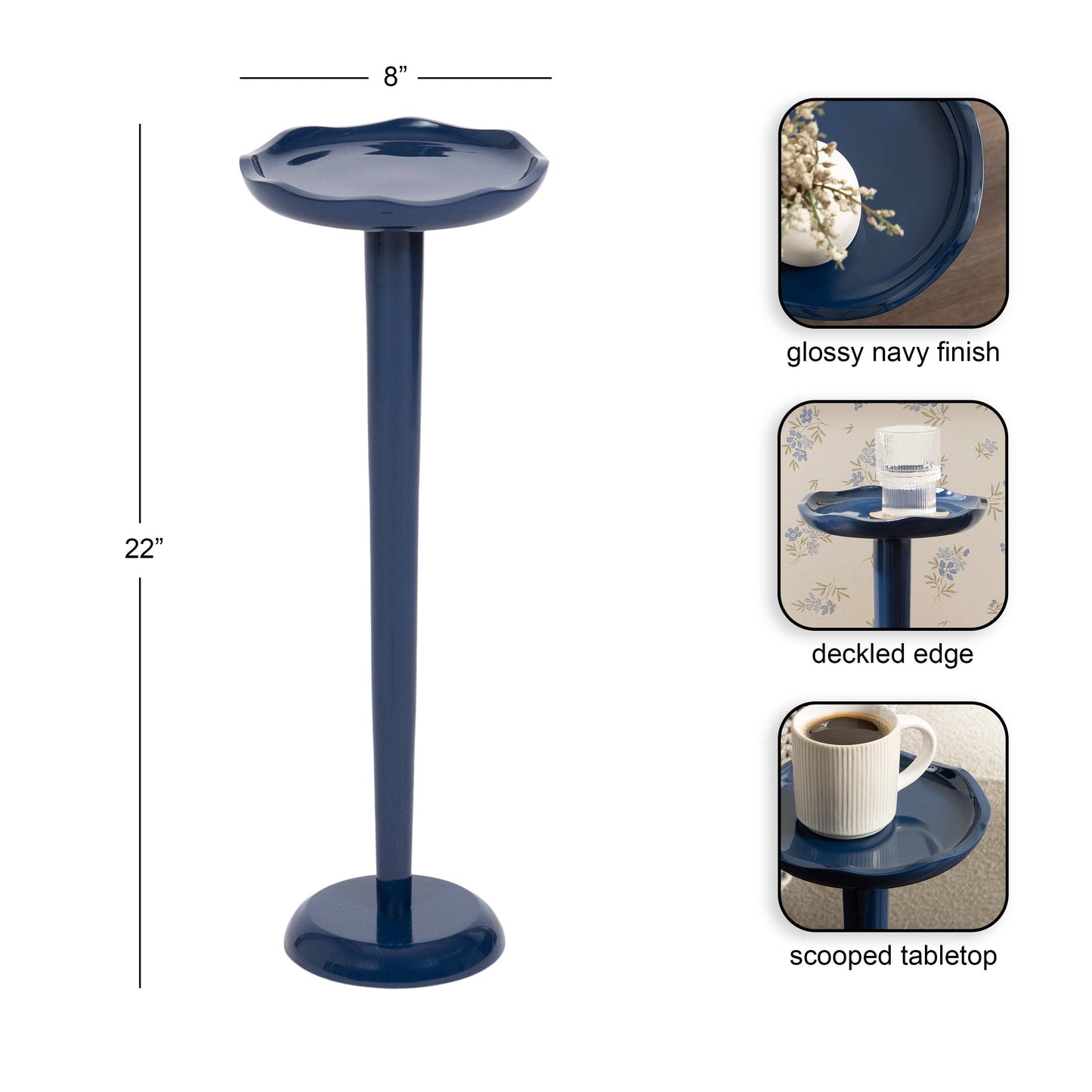 Navy Blue Drink/Mahjong Table