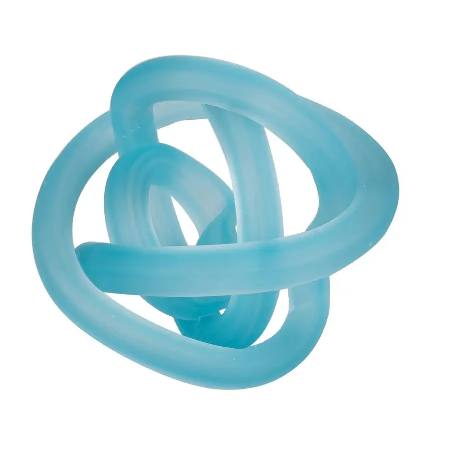 Teal Glass Frosted Knot