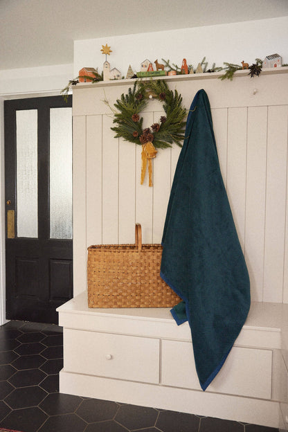 Harborview Herringbone Blue Spruce Blanket: Original