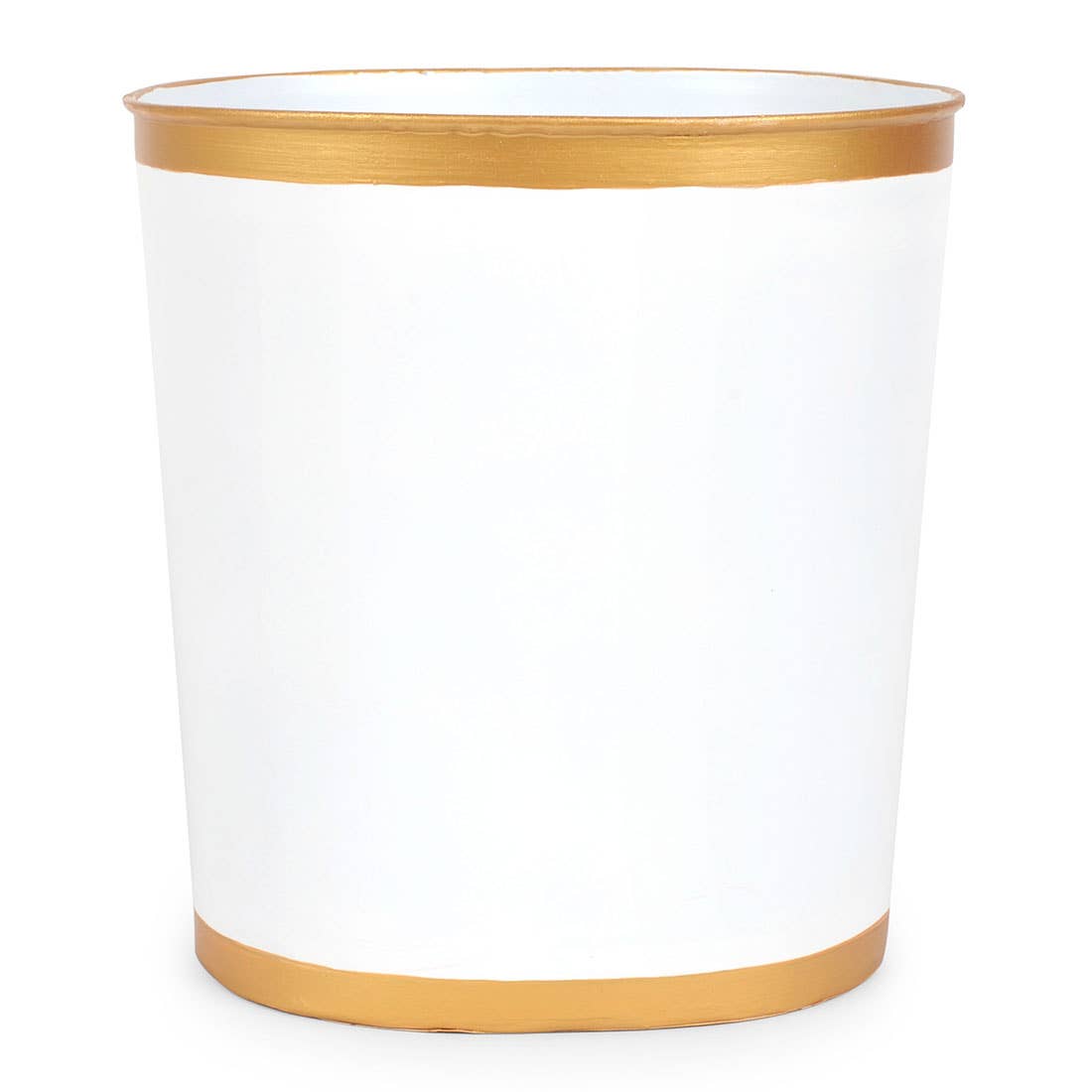 Mattie Oval Wastebasket: White