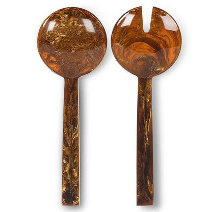 Oversize Brown Salad Servers