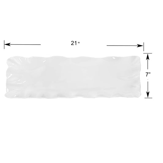 White Melamine Rectangle Tray