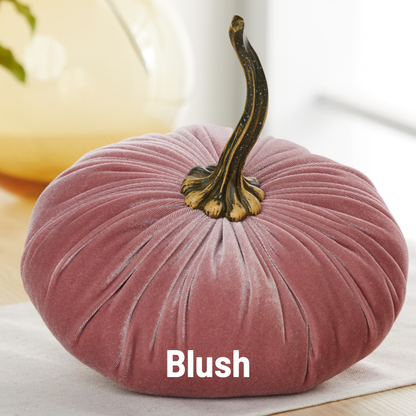 Pumpkin Extra Large Velvet, Fall Accent, Thoughtful Gift: Olive