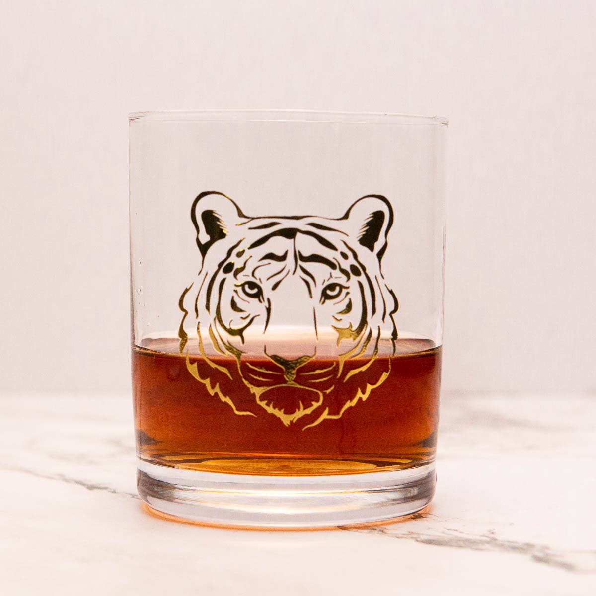 Tiger Rocks Glass Gift Set of 2       13oz