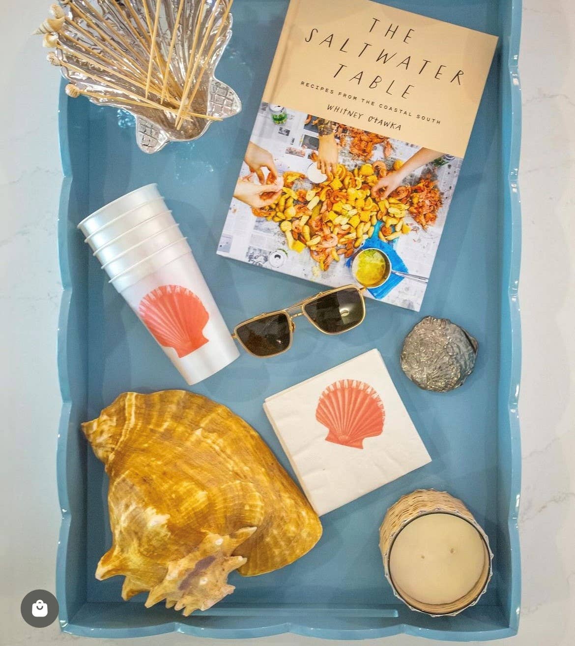 Scallop Pearlized Cups 16oz