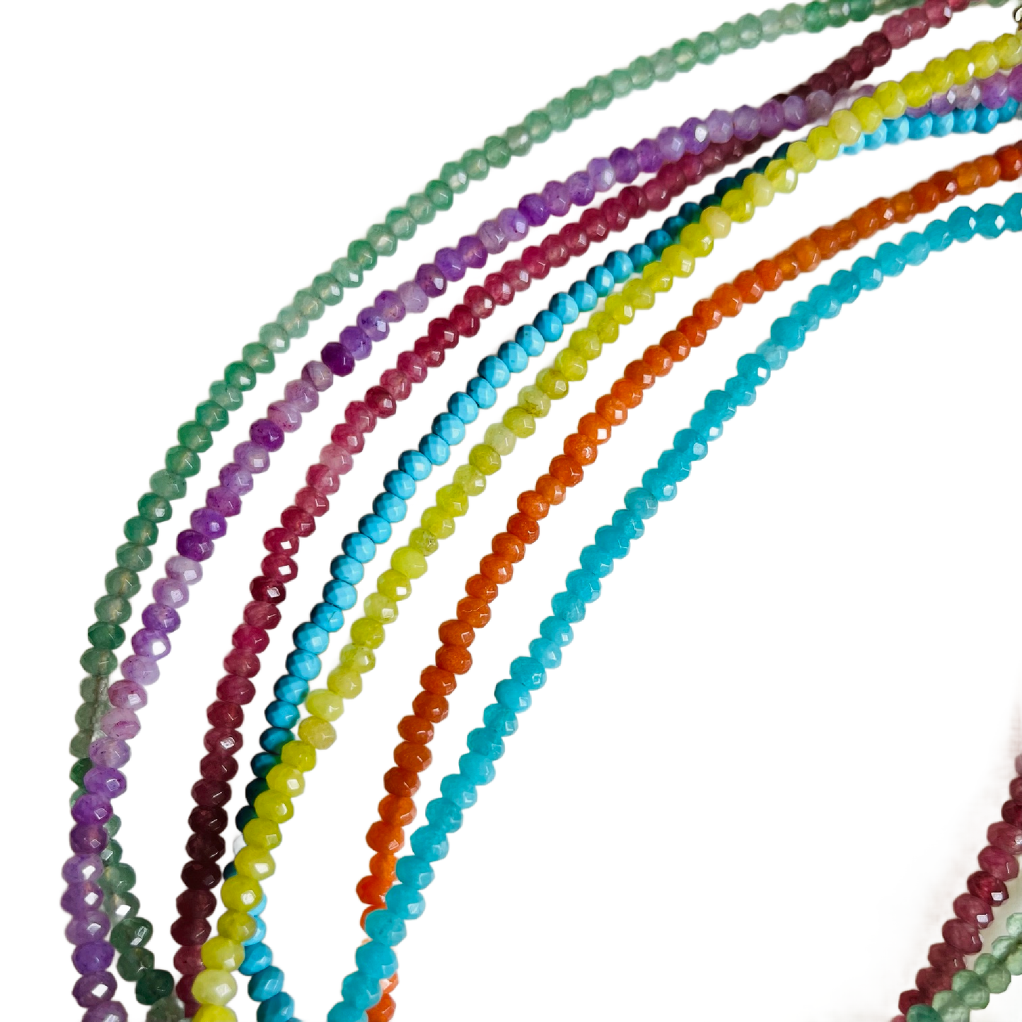 Dainty Candy Gemstone Necklace: Lavender
