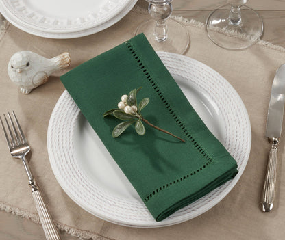 Poly Hemstitched Dinner Napkin: Pink / 20"