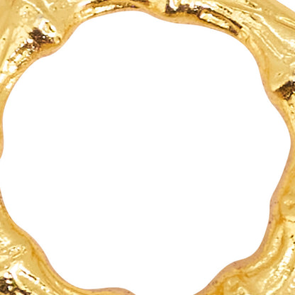 Sleek Aluminum Bamboo Napkin Ring: Gold Set of 4