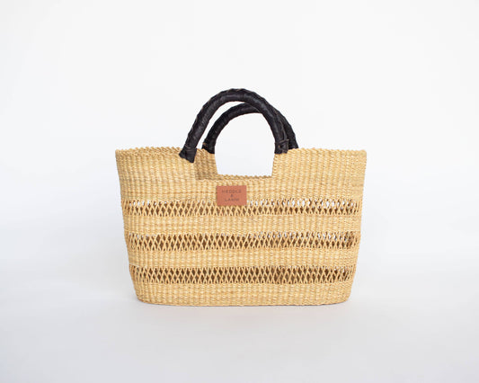 Zera Basket Bag - Black Handle