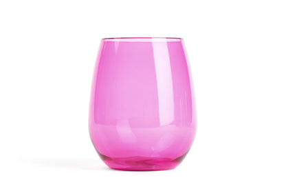 Acrylic Stemless Wine Glasses-Jewel Colors