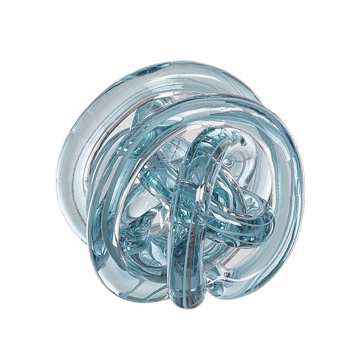 Aqua Glass Knot With Speckles Extra Small