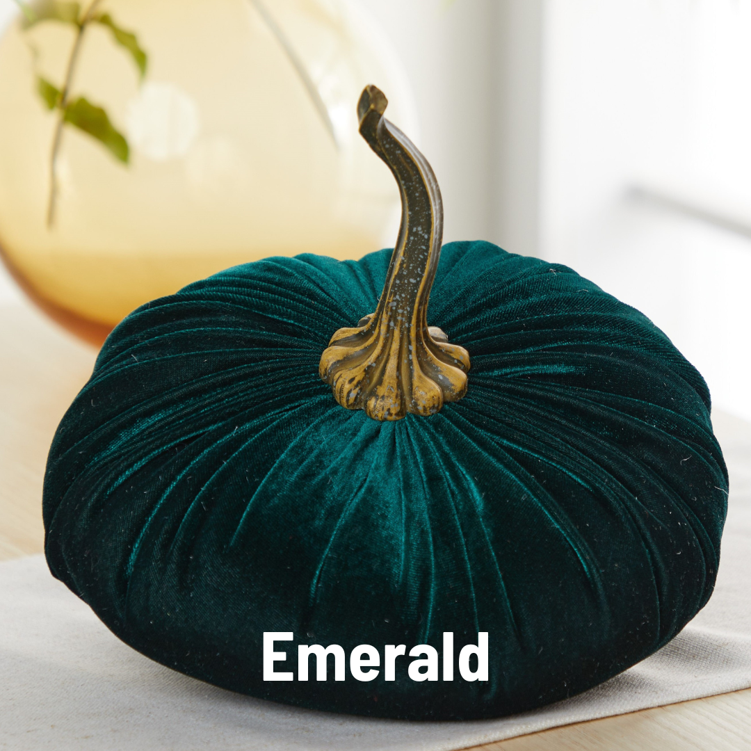 Pumpkin Extra Large Velvet, Fall Accent, Thoughtful Gift: Slate Blue