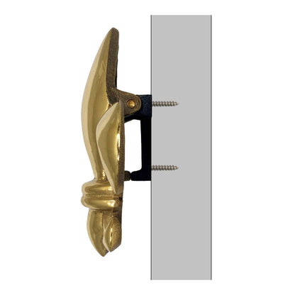 Fleur de Lys Door Knocker: Brass / 4.5H x 4.25W