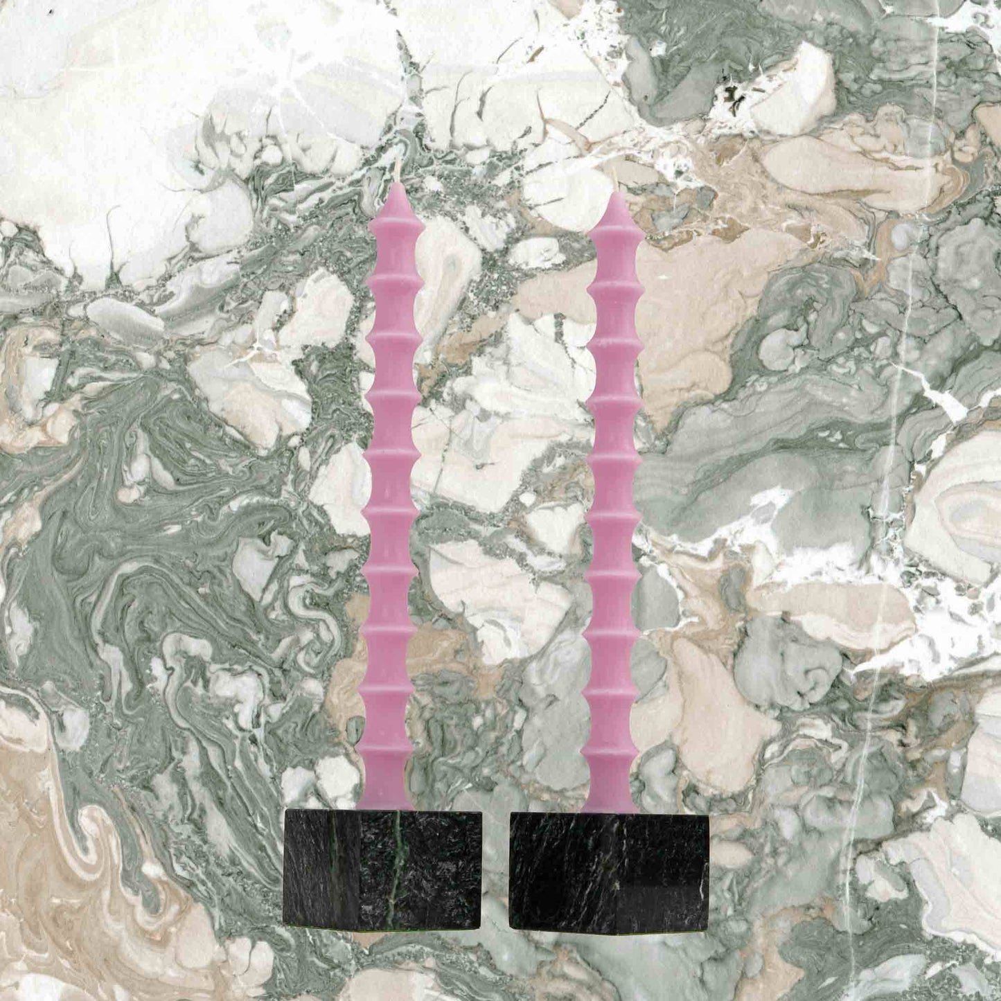 Bamboo Taper Beeswax Candles - A Pair: Radiant Orchid