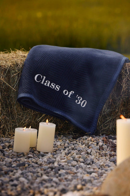 Harborview Herringbone Deep Sea Blanket: Original